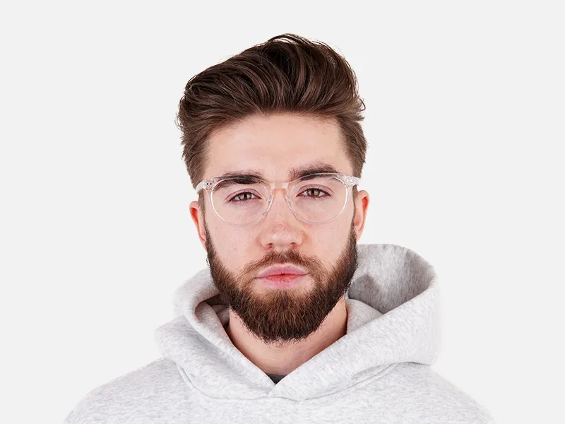 crystal clear or transparent round full rim glasses frames-2