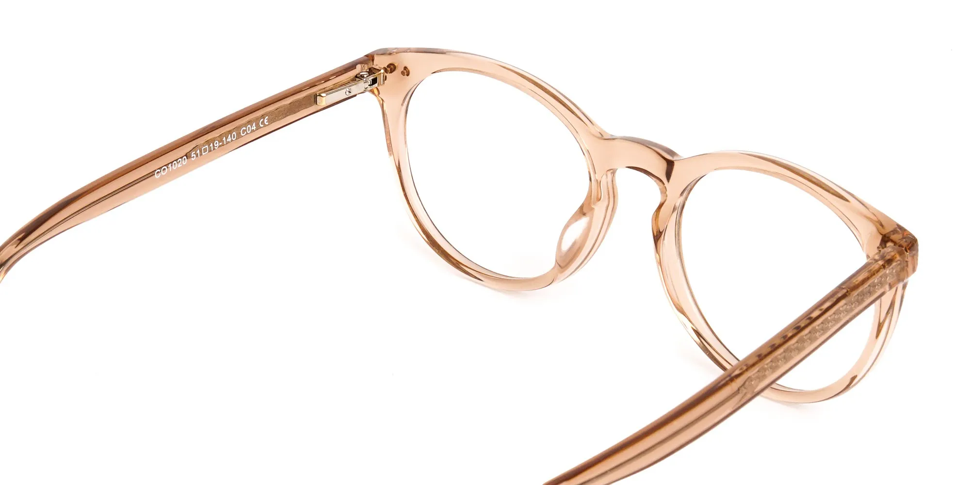 transparent brown round full rim glasses frames-2