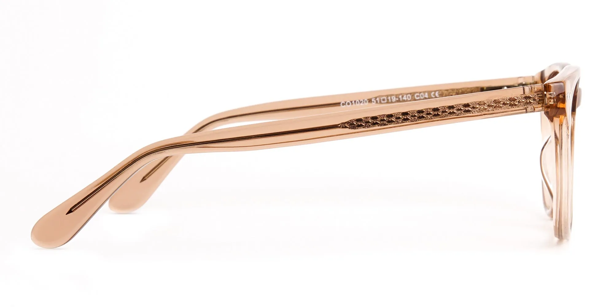 transparent brown round full rim glasses frames-2