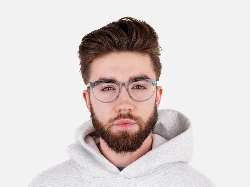 transparent blue round full rim glasses frames-2