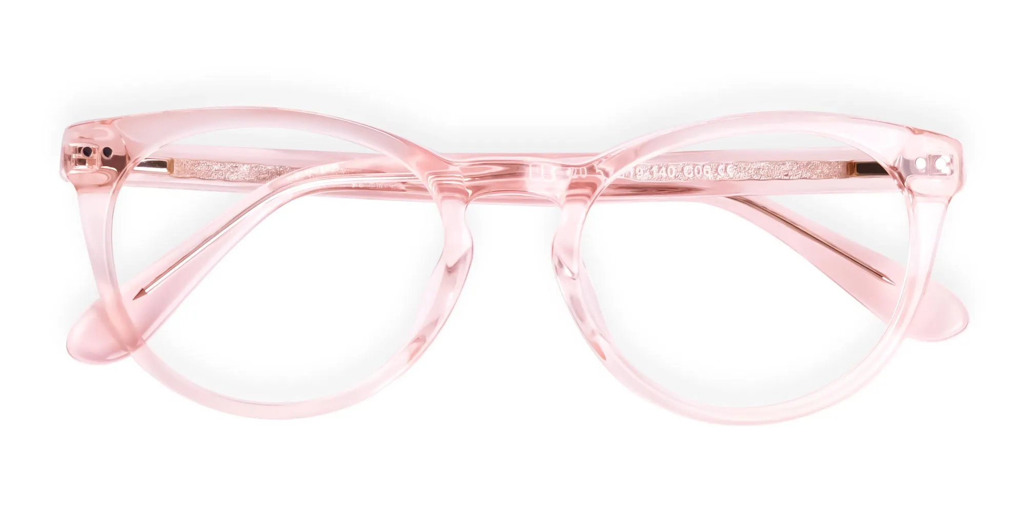 crytal clear or transparent nude and hot pink full rim glasses frames-2