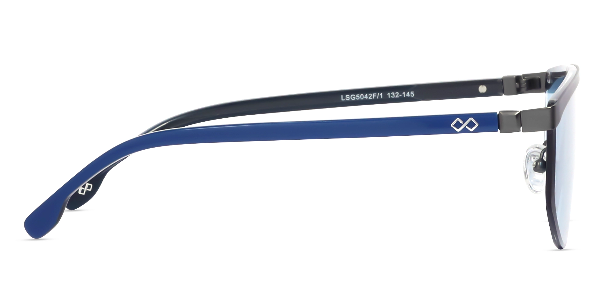 Geometric Blue Gradient Tint Sunglasses-4