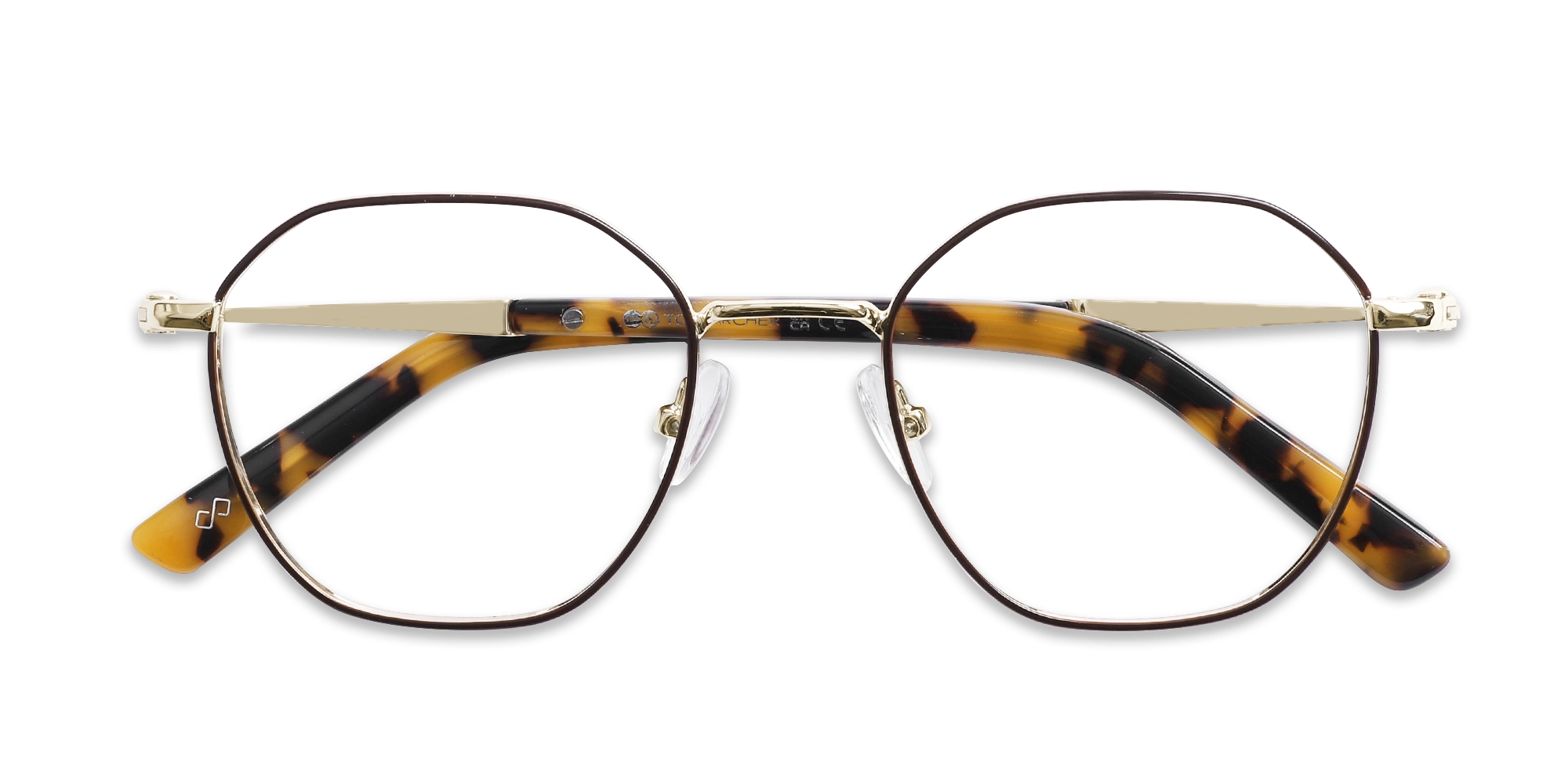Brown & Gold Titanium Eyeglasses-6