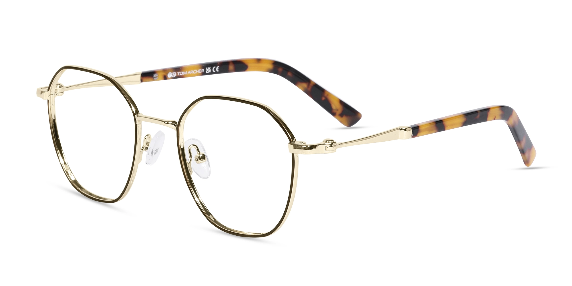 Brown & Gold Titanium Eyeglasses-3