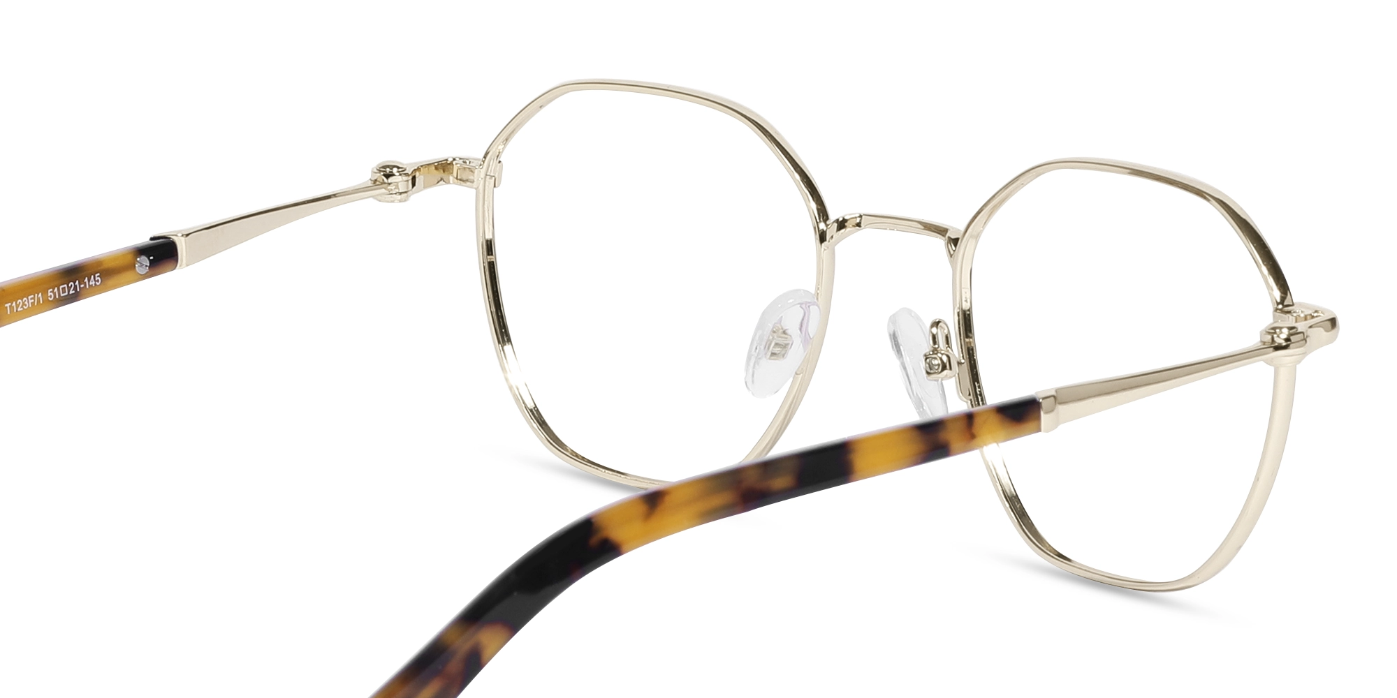 Brown & Gold Titanium Eyeglasses-5