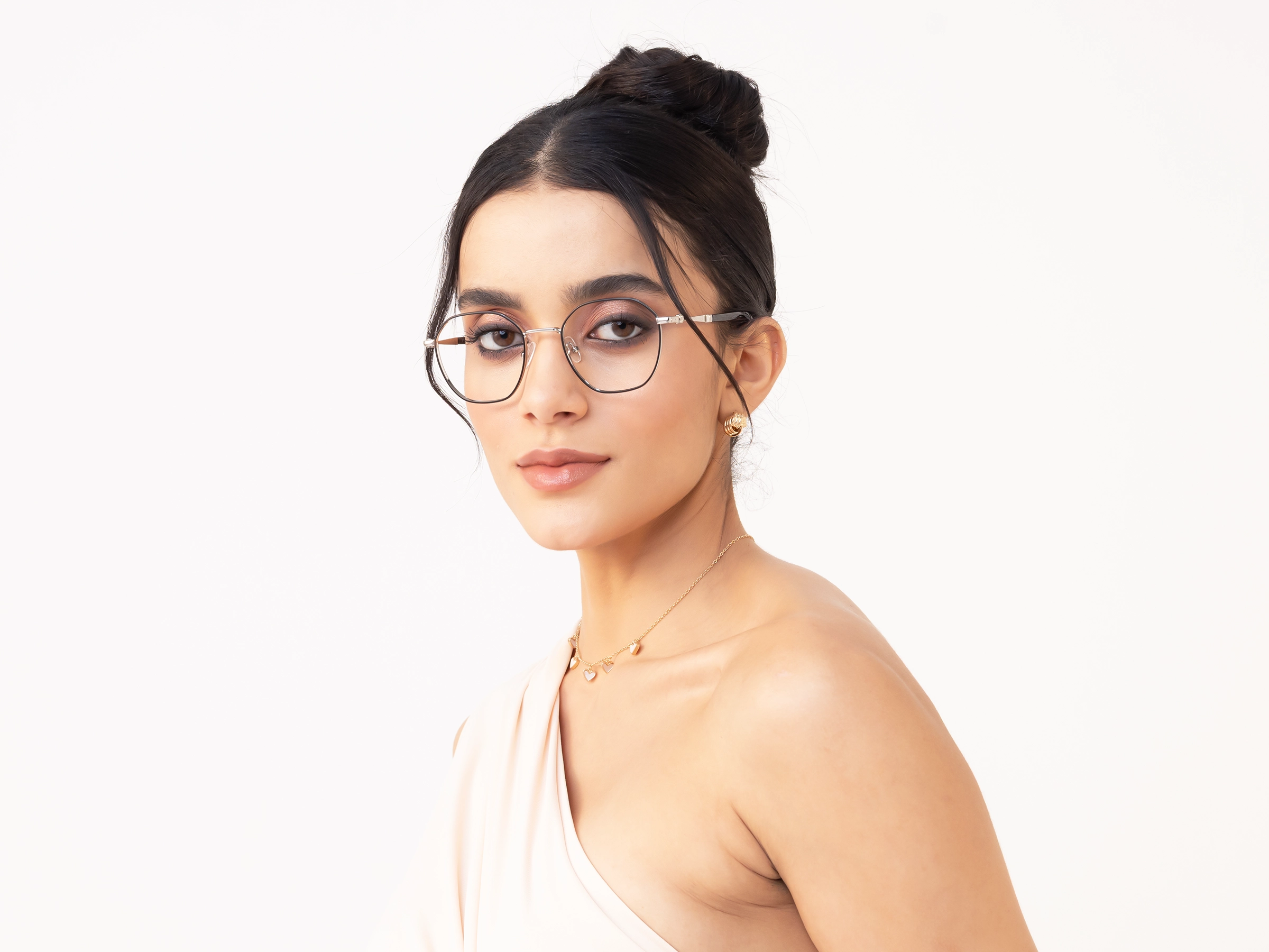 Silver & Black Titanium Metal Glasses