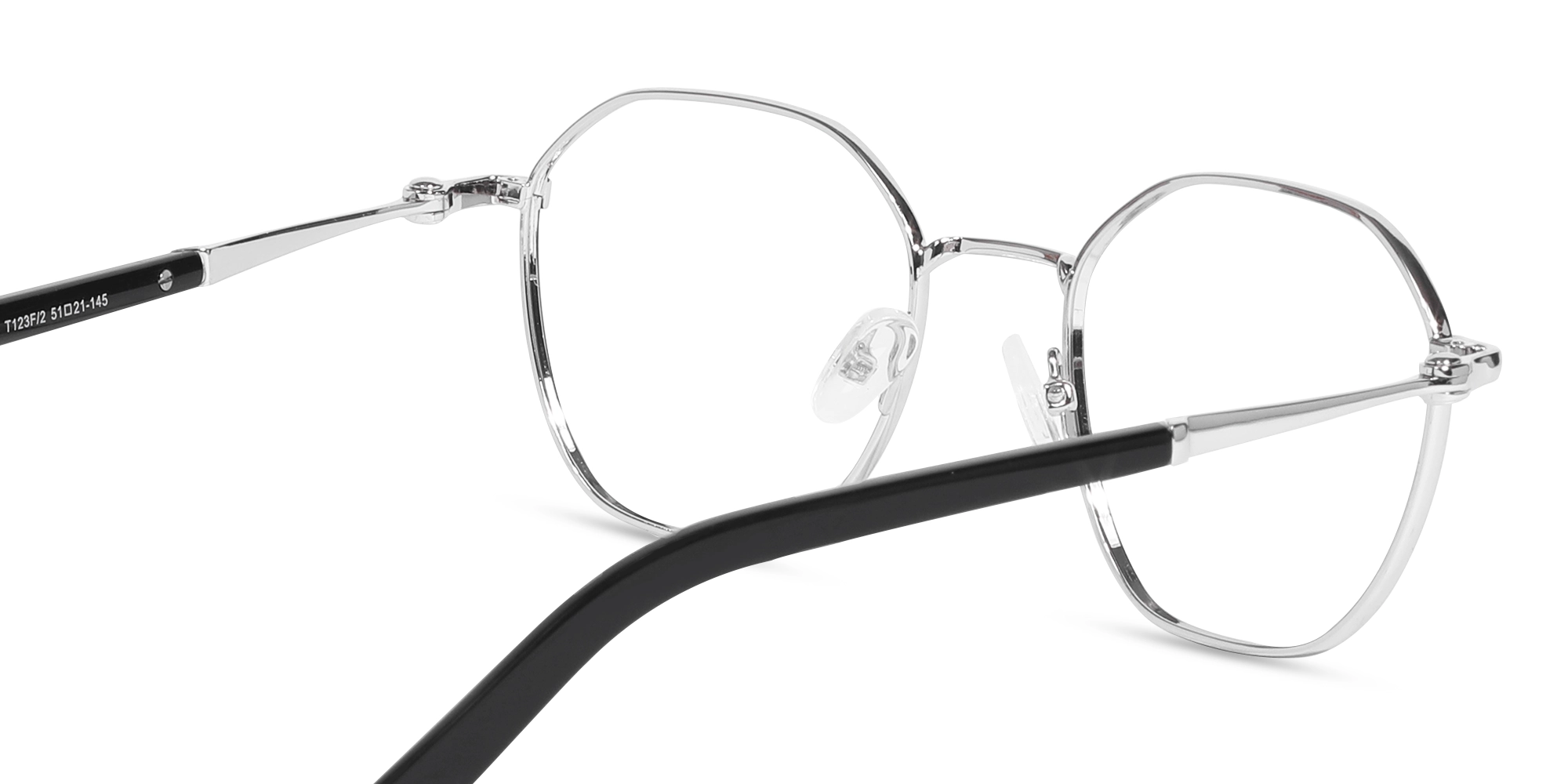 Silver & Black Titanium Metal Glasses-5