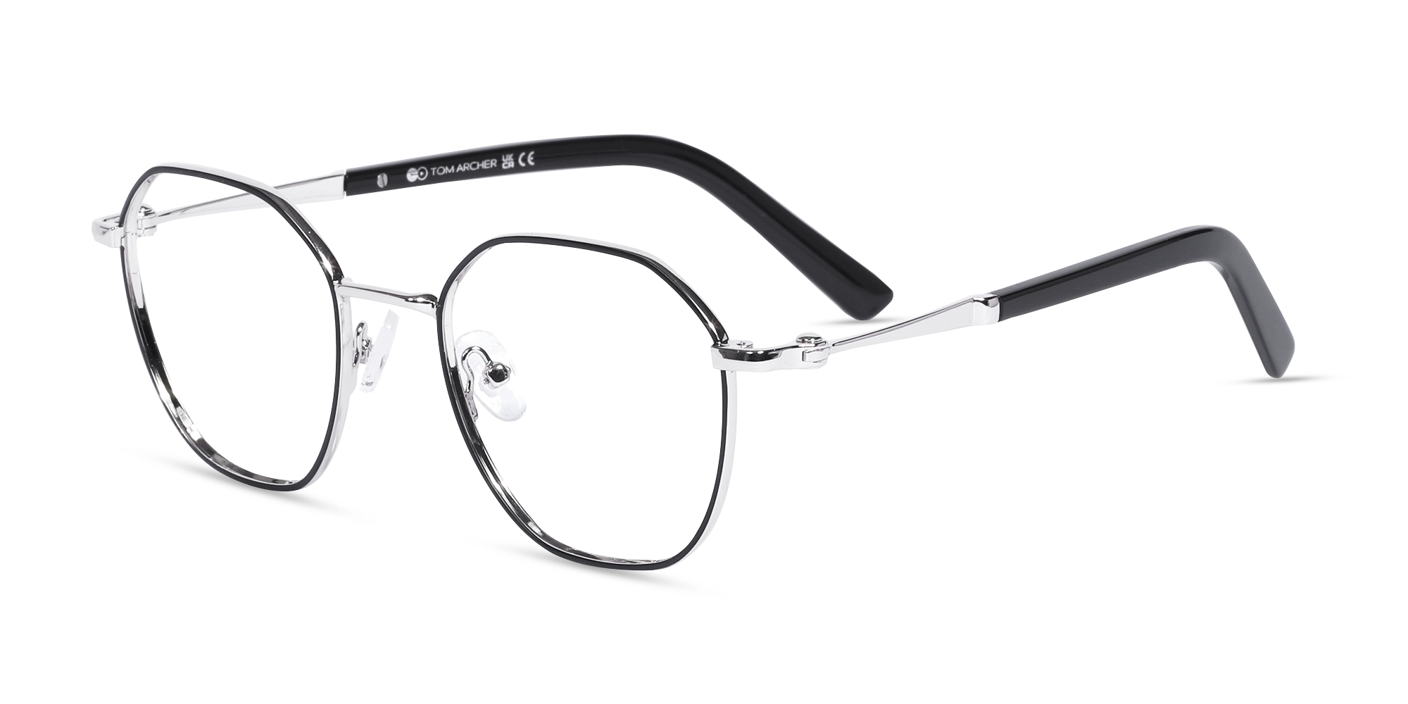 Silver & Black Titanium Metal Glasses-3