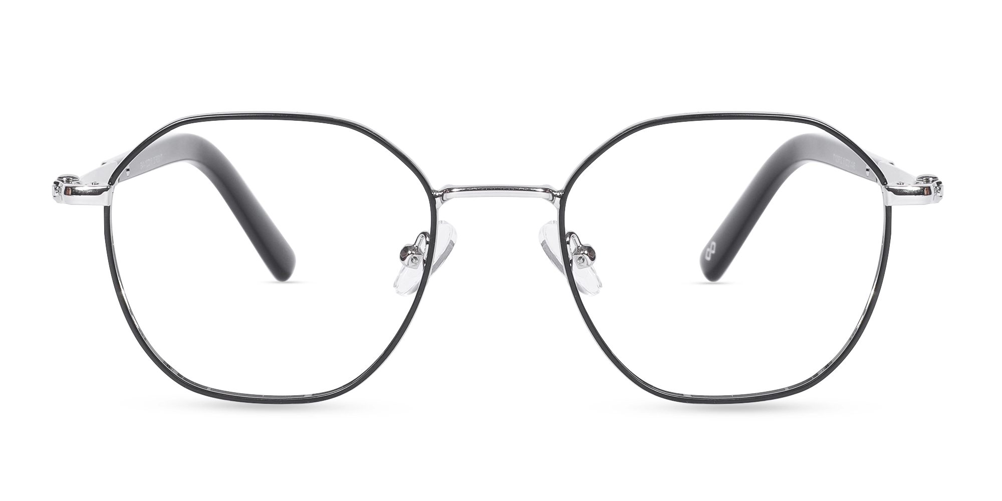 Silver & Black Titanium Metal Glasses-1