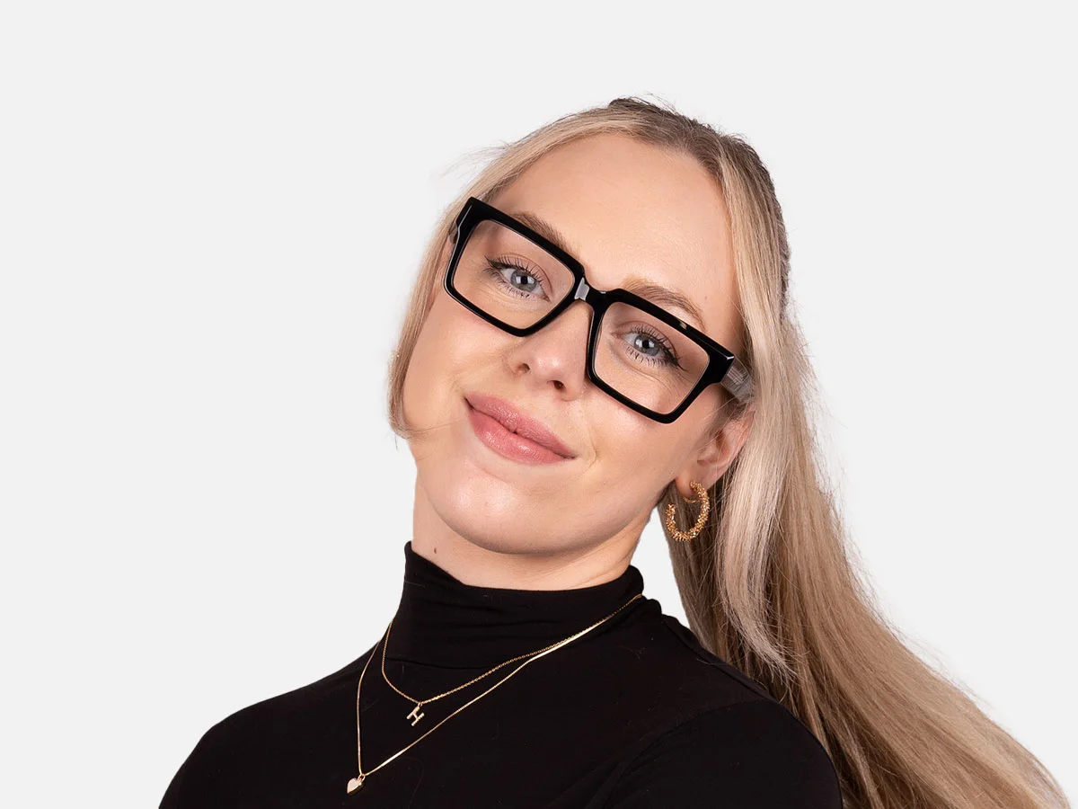 Black Square Prescription Glasses-53