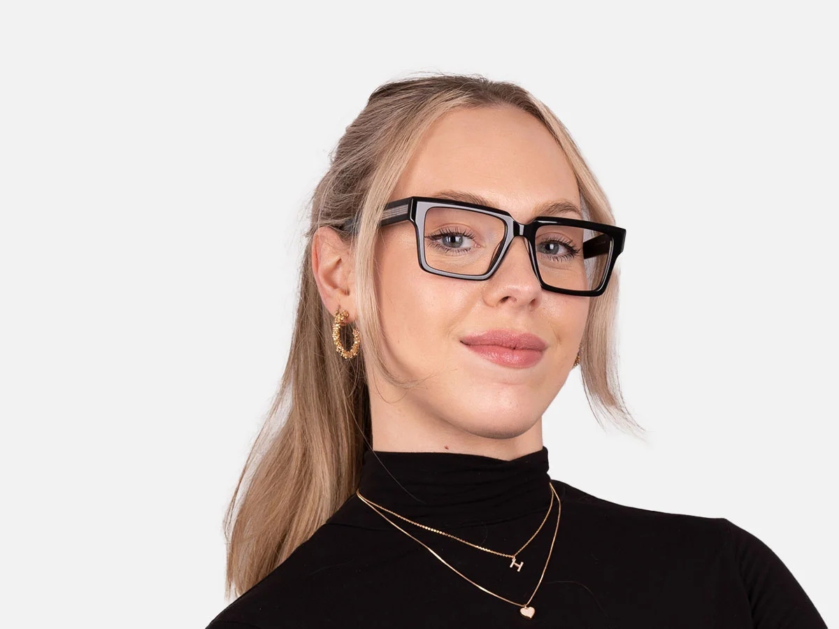 Black Square Prescription Glasses-54