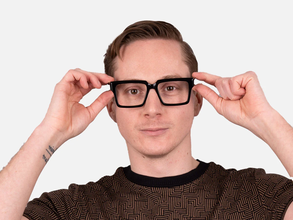 Black Square Prescription Glasses-43