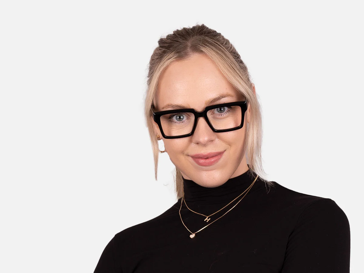 Black Square Prescription Glasses-55