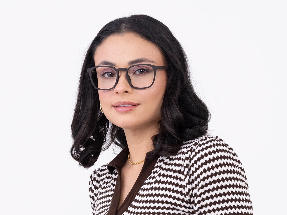 Ebony Wooden Square Glasses 51