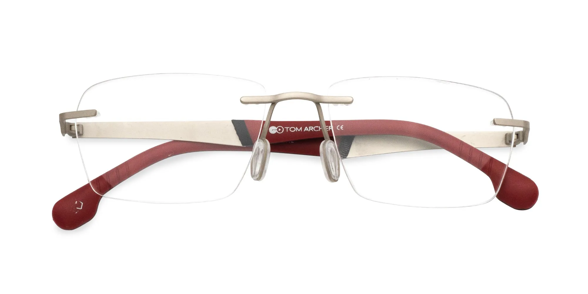 Rectangle Rimless Eyeglasses For Men & Women-2