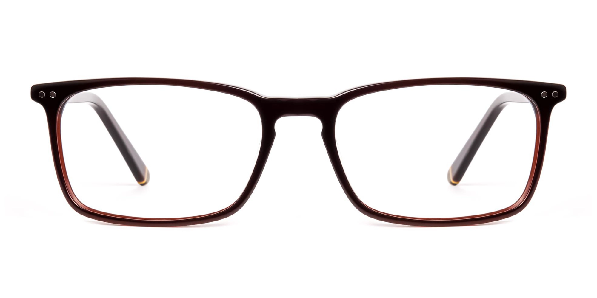 brown glasses rectangular shape frames-1