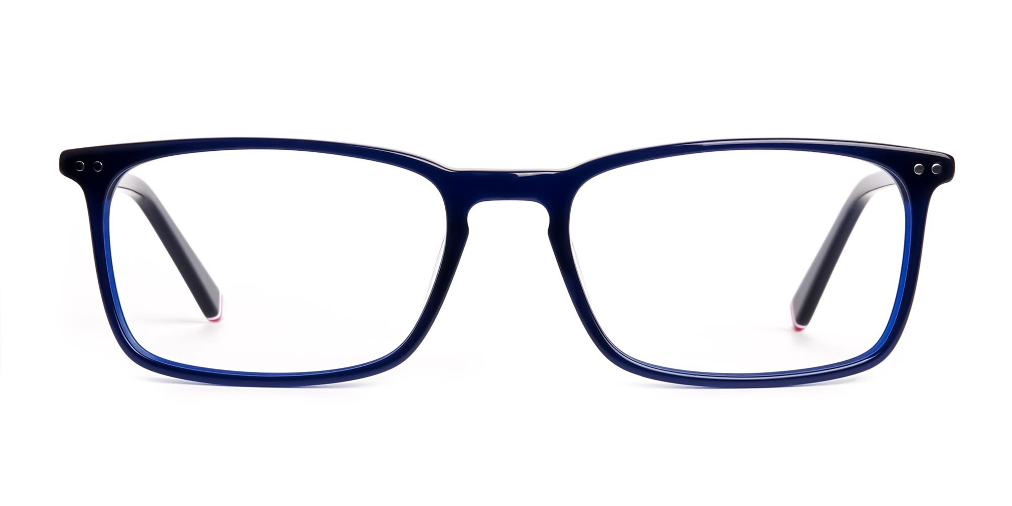blue glasses in rectangular shape frames-1