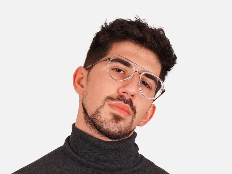 Double Bridge & Gunmetal Glasses-2