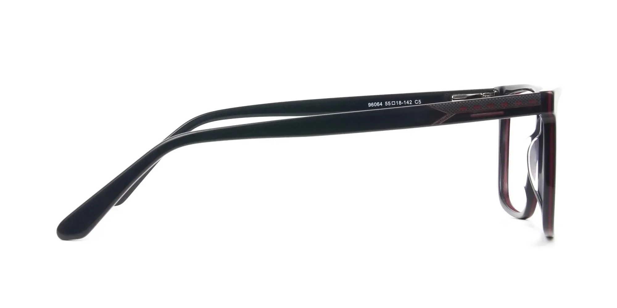 Geek Blue Rectangular Glasses in Acetate - 2