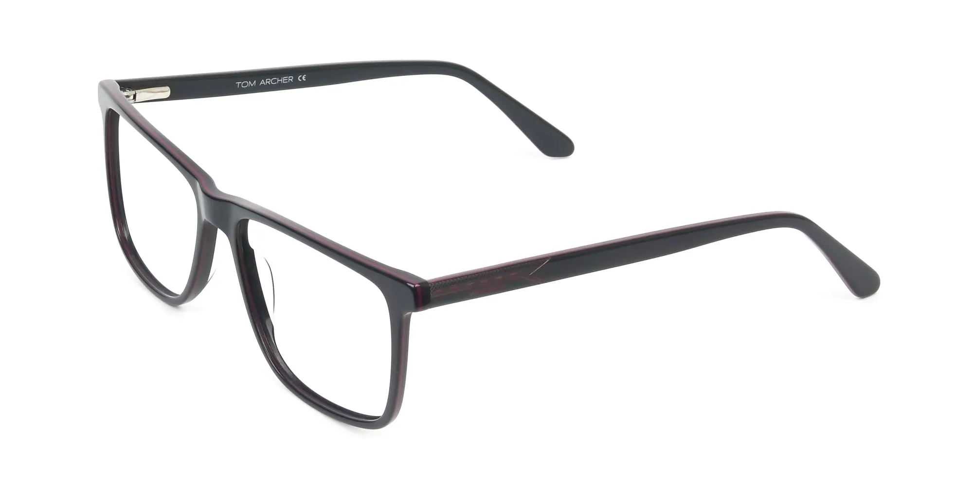 Geek Blue Rectangular Glasses in Acetate - 2