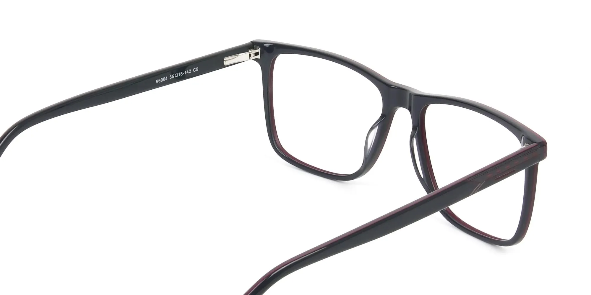 Geek Blue Rectangular Glasses in Acetate - 2