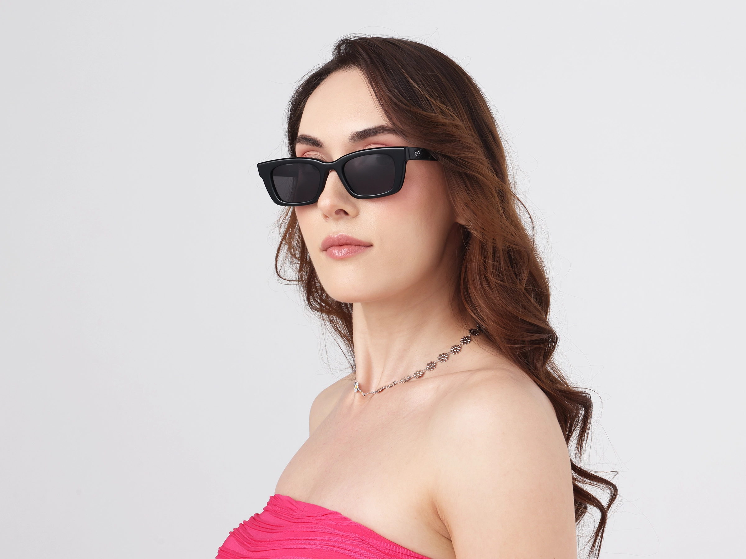 Black Acetate Full-Rim Rectangle Sunglasses-12