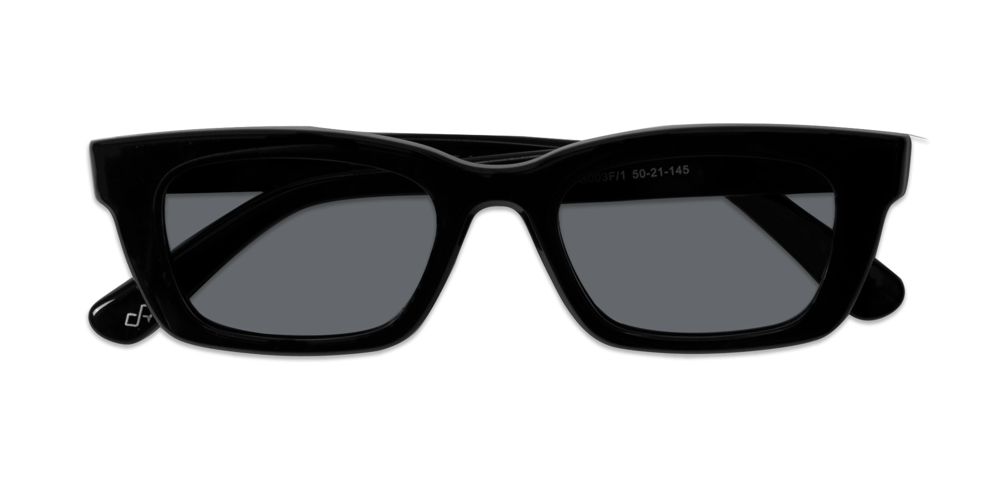 Black Acetate Full-Rim Rectangle Sunglasses-6