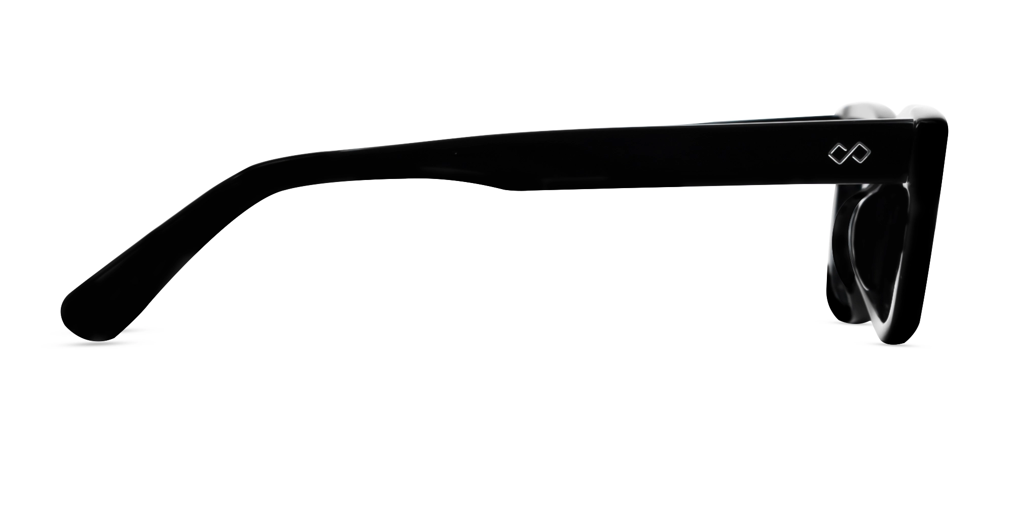 Black Acetate Full-Rim Rectangle Sunglasses-4