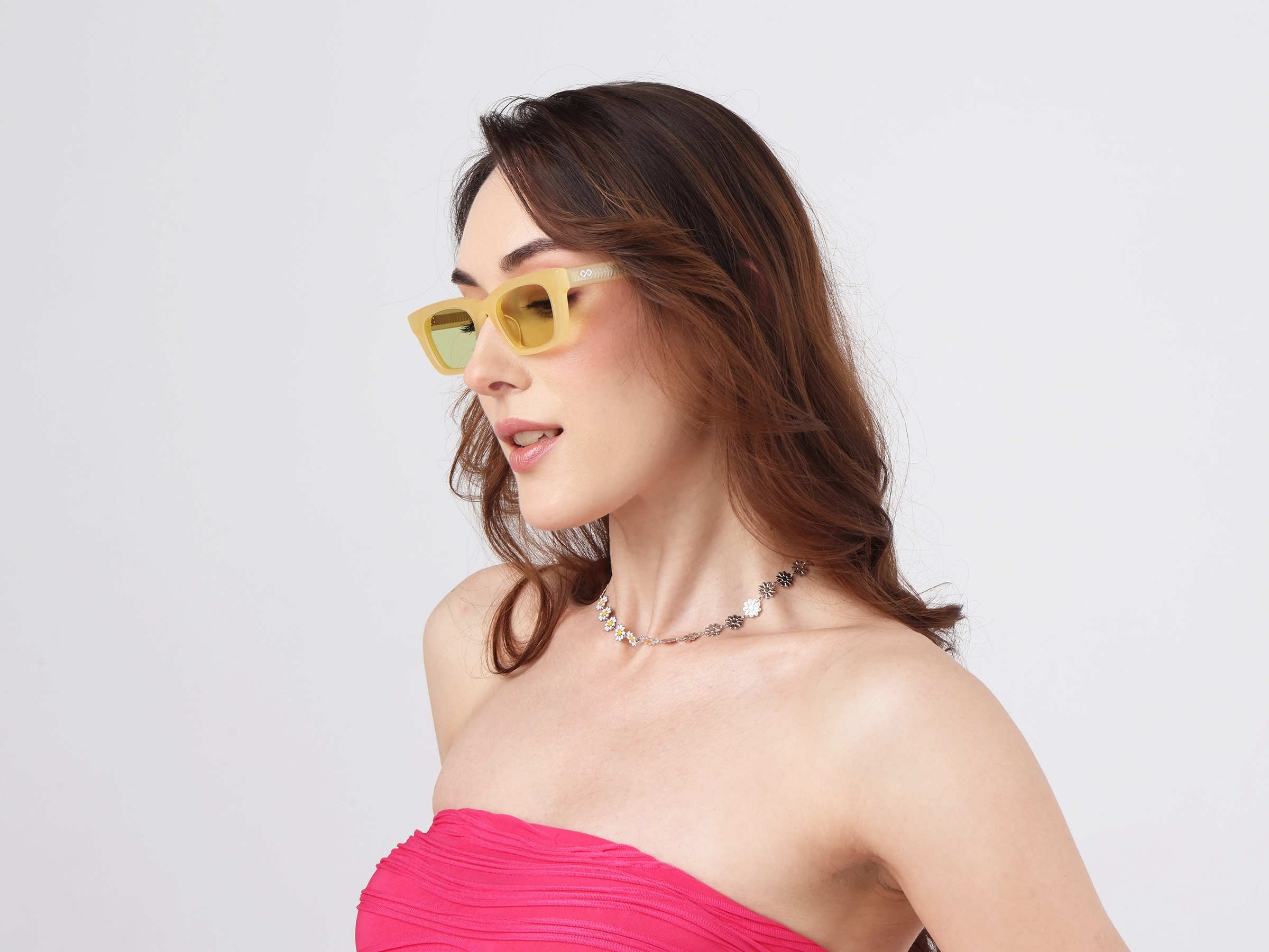 Rich Cream Acetate Full-Rim Rectangle Sunglasses-12