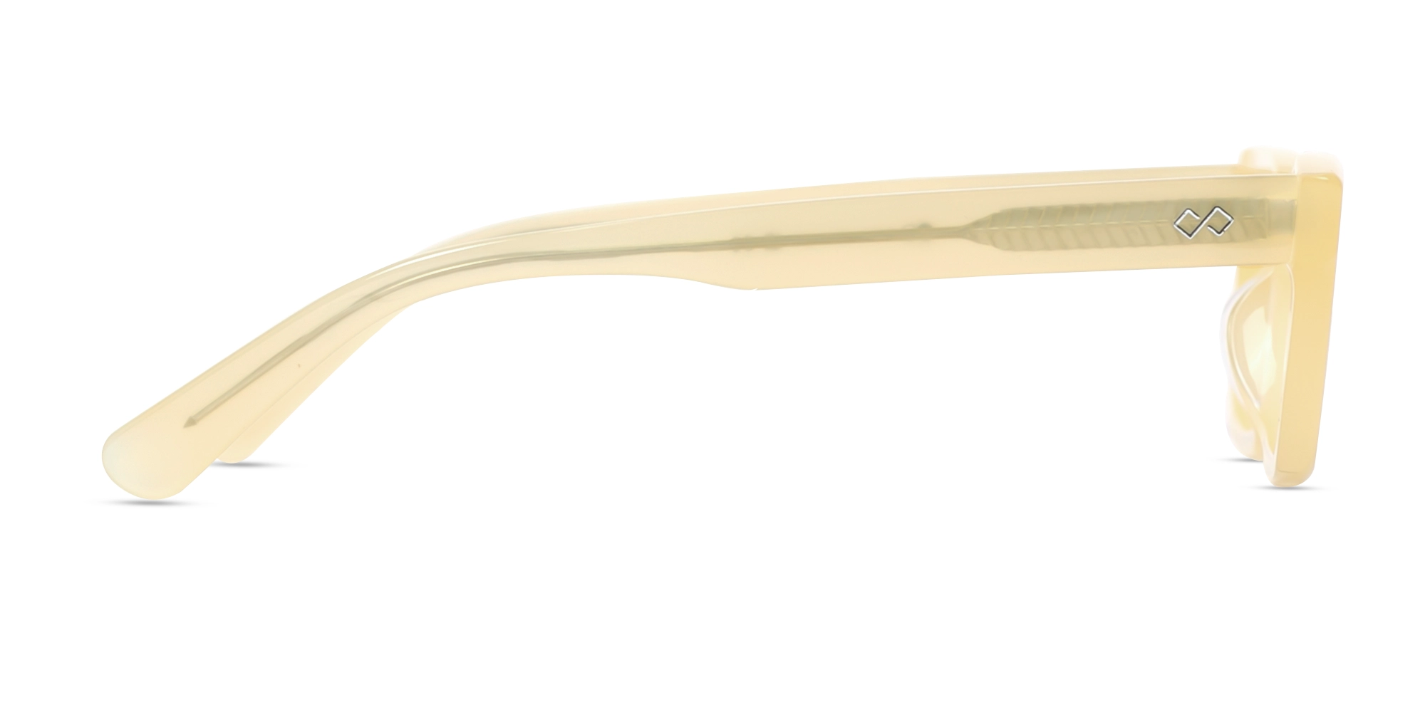 Rich Cream Acetate Full-Rim Rectangle Sunglasses-4