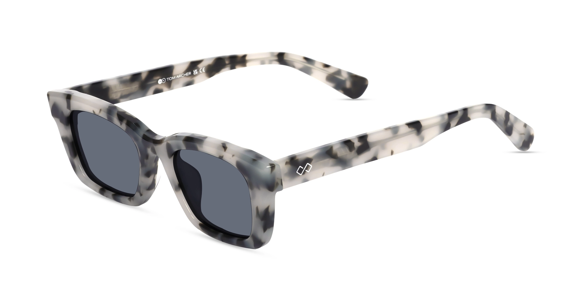 Grey Tortoise Acetate Full-Rim Rectangle Sunglasses-3 Grey Tortoise Acetate Full-Rim Rectangle Sunglasses-3