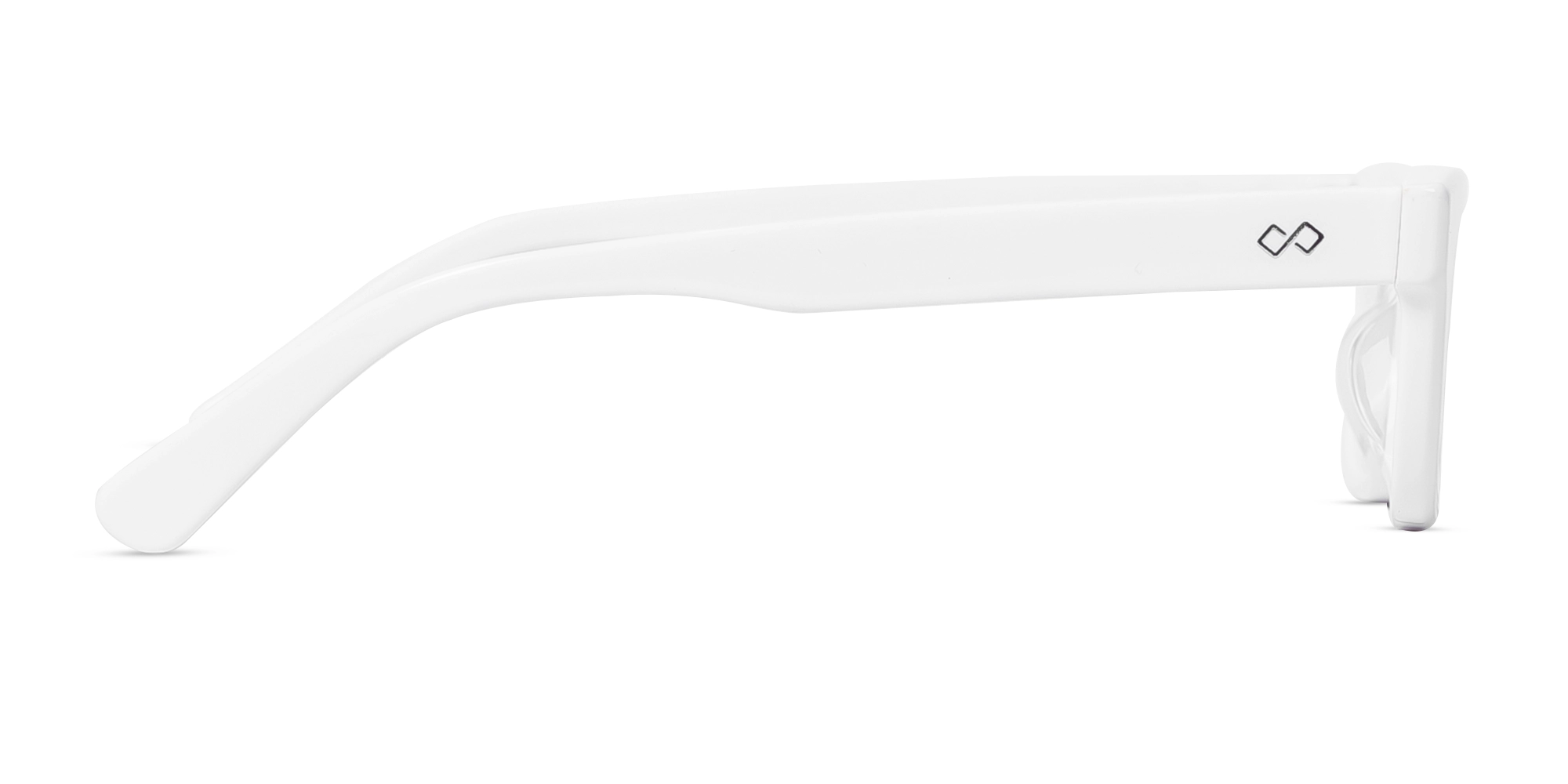 Pure White Acetate Full-Rim Rectangle Sunglasses-4