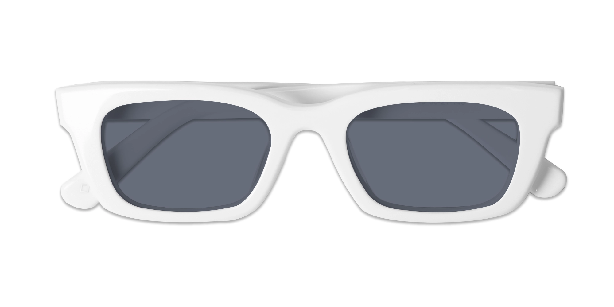 Pure White Acetate Full-Rim Rectangle Sunglasses-6