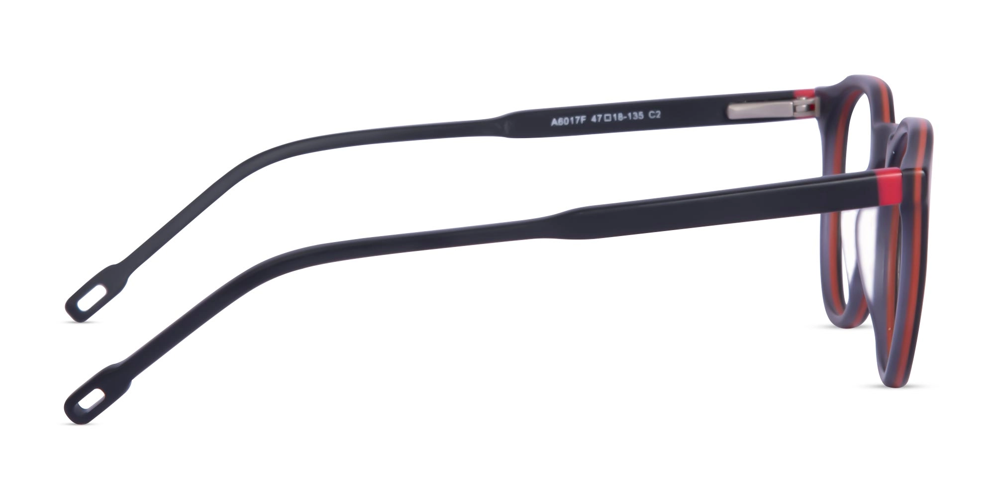 Matte Black Round Glasses-4