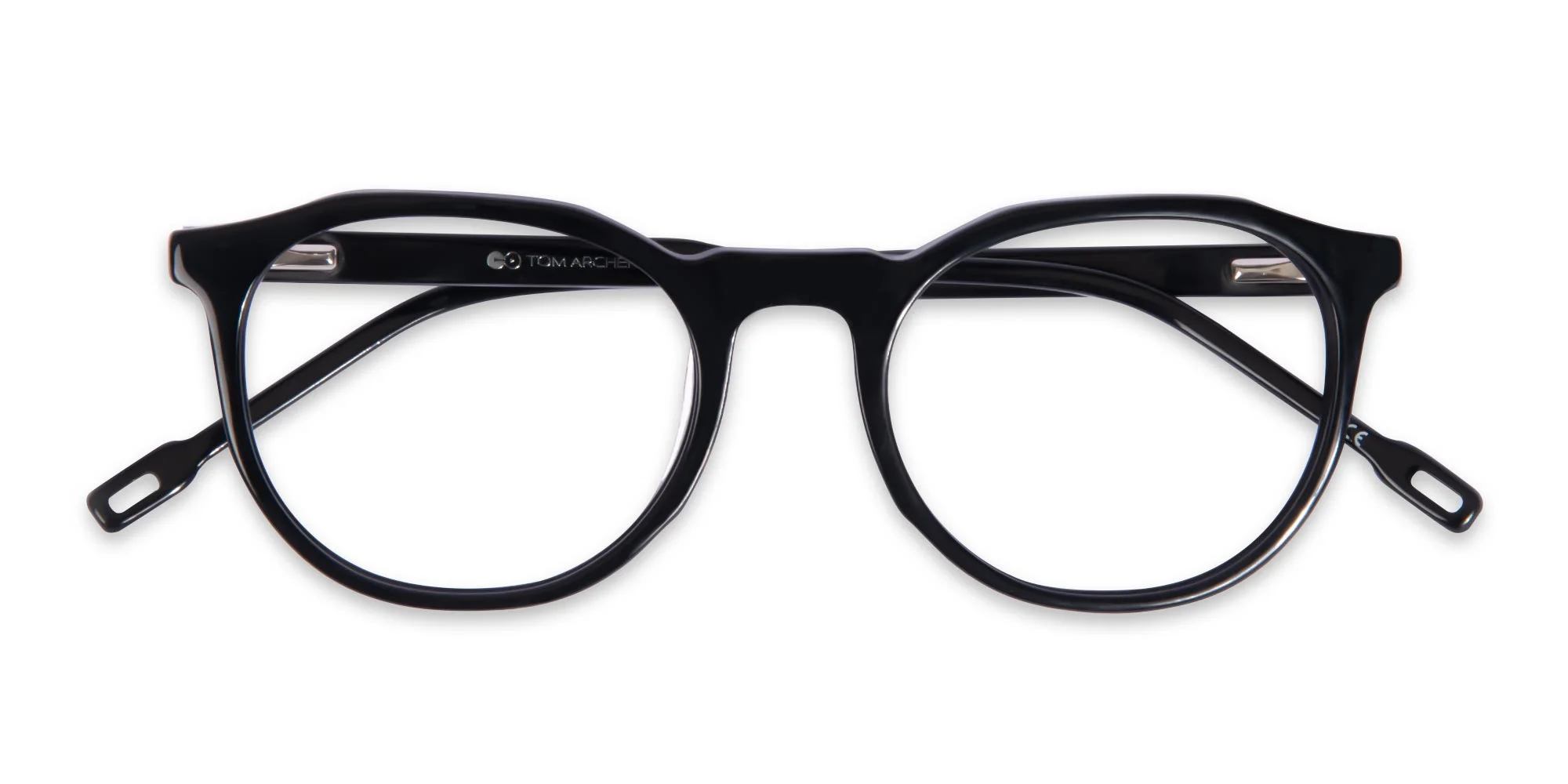 Matte Black Round Glasses-6