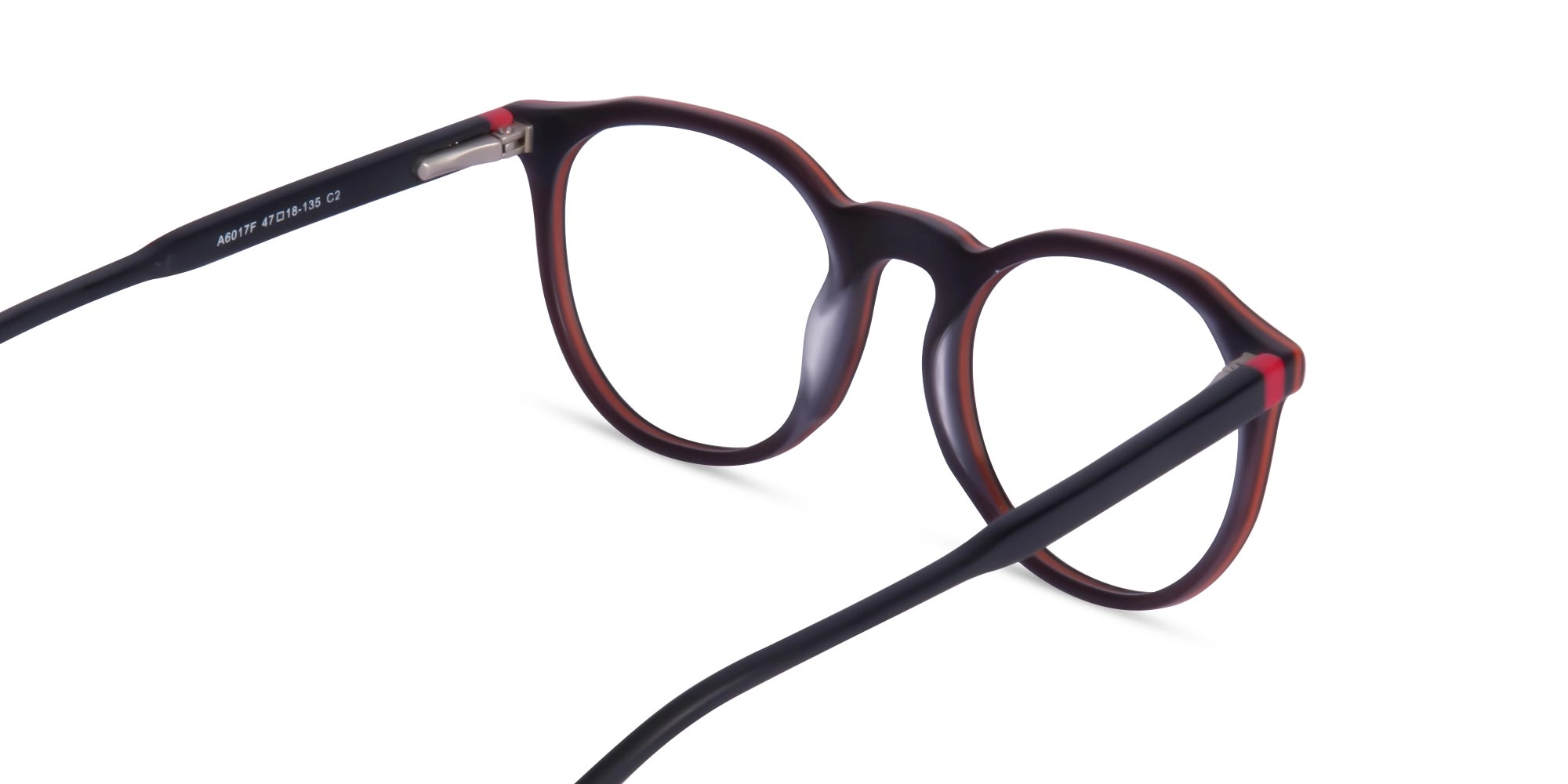 Matte Black Round Glasses-5