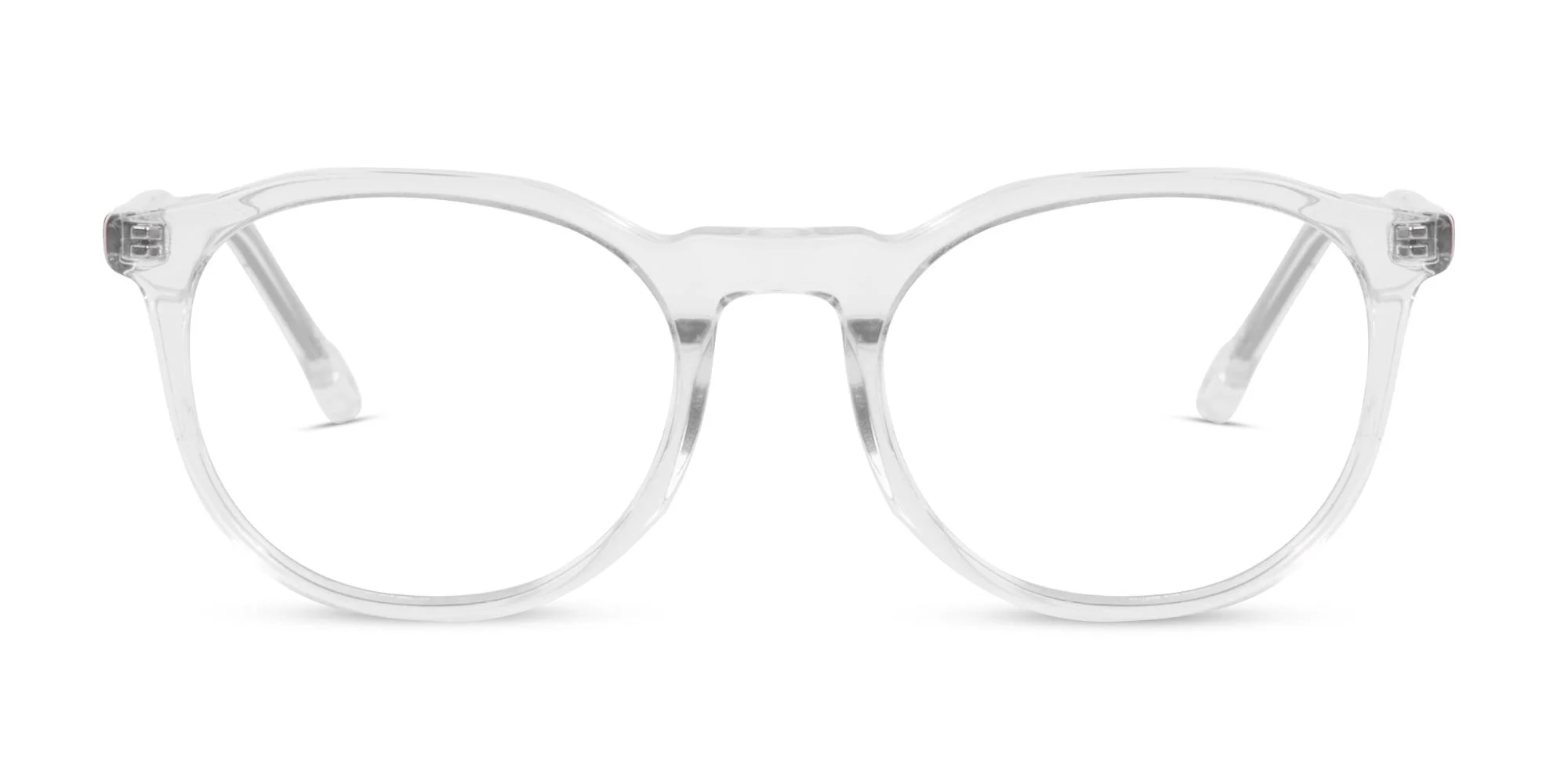 Crystal Clear Round Acetae Spectacles-1