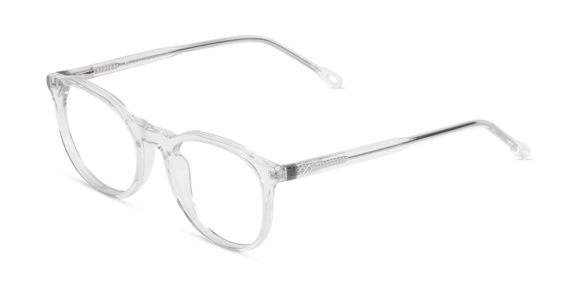 Crystal Clear Round Acetae Spectacles-3