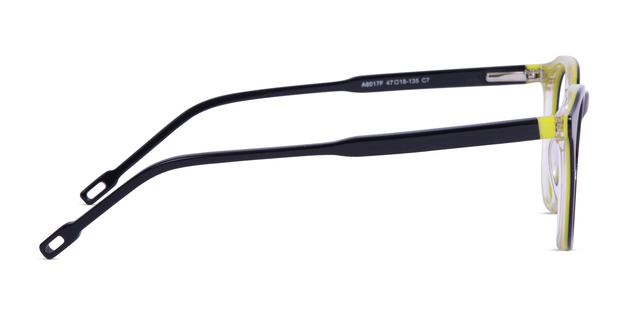 Black Round Full Rim Acetate Glasses- 4