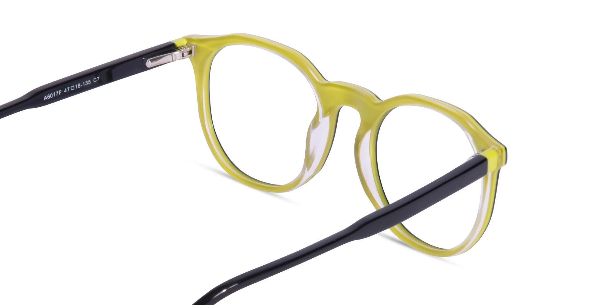 Black Round Full Rim Acetate Glasses- 5