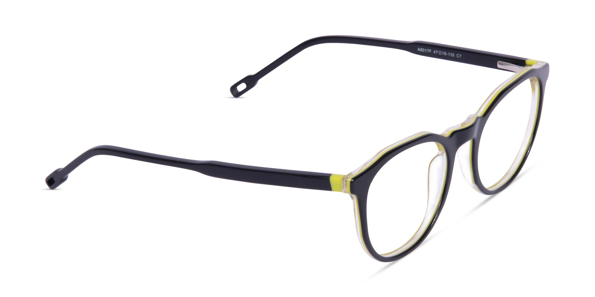 Black Round Full Rim Acetate Glasses- 2