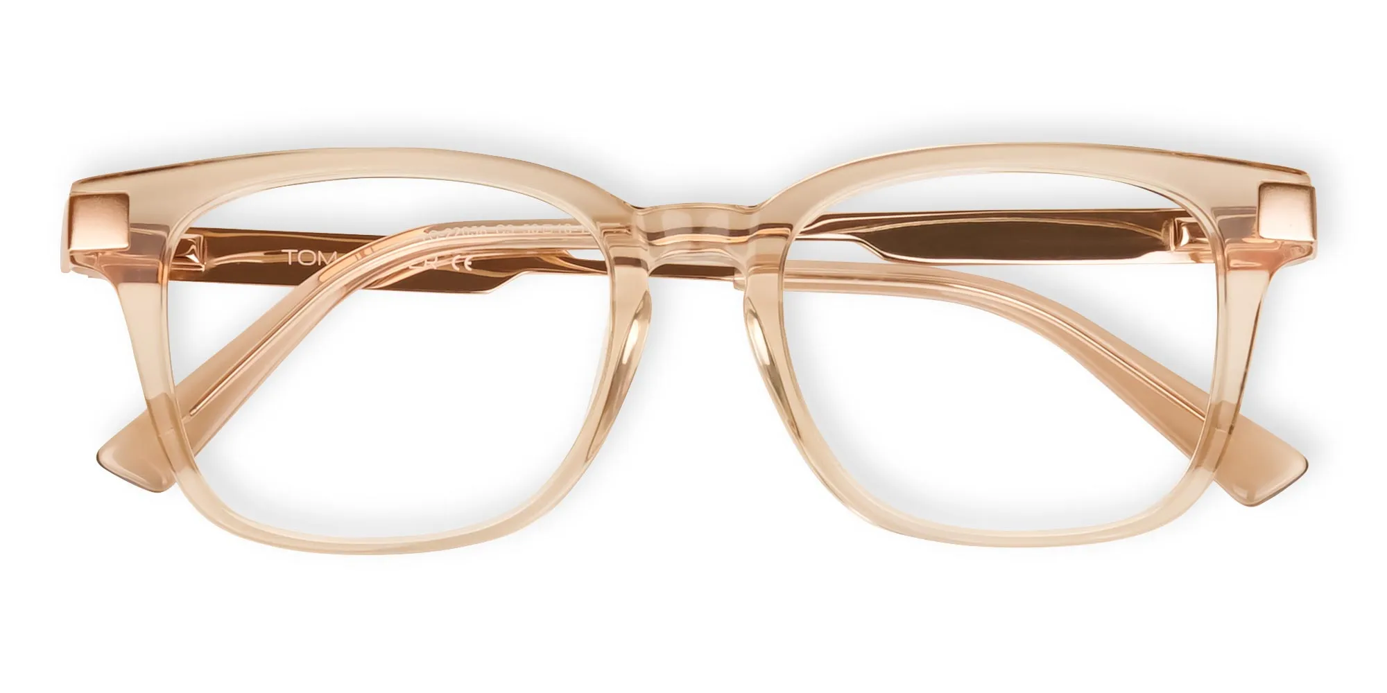 Crystal Nude Square Glasses-2