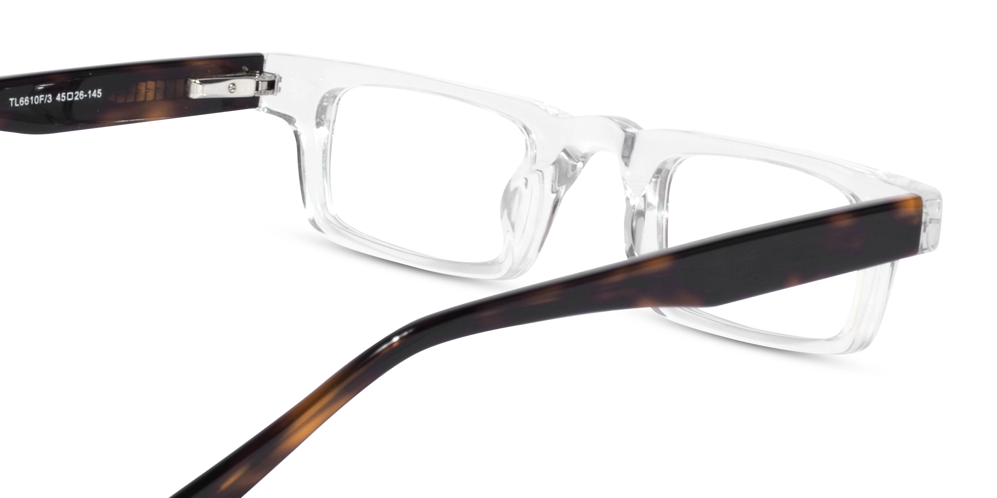 Clear Rectangle Spring Hinge Glasses 5