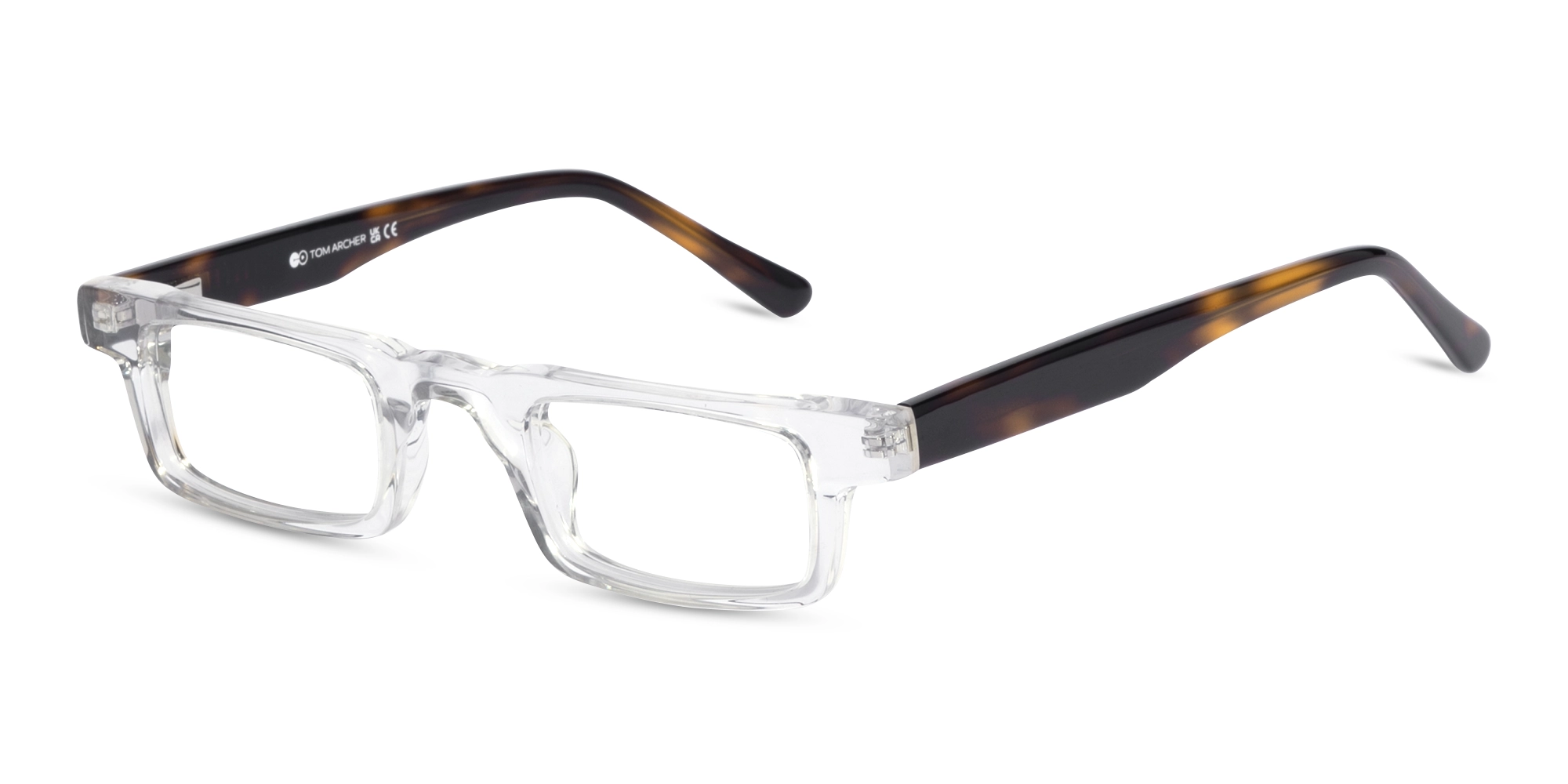 Clear Rectangle Spring Hinge Glasses 3