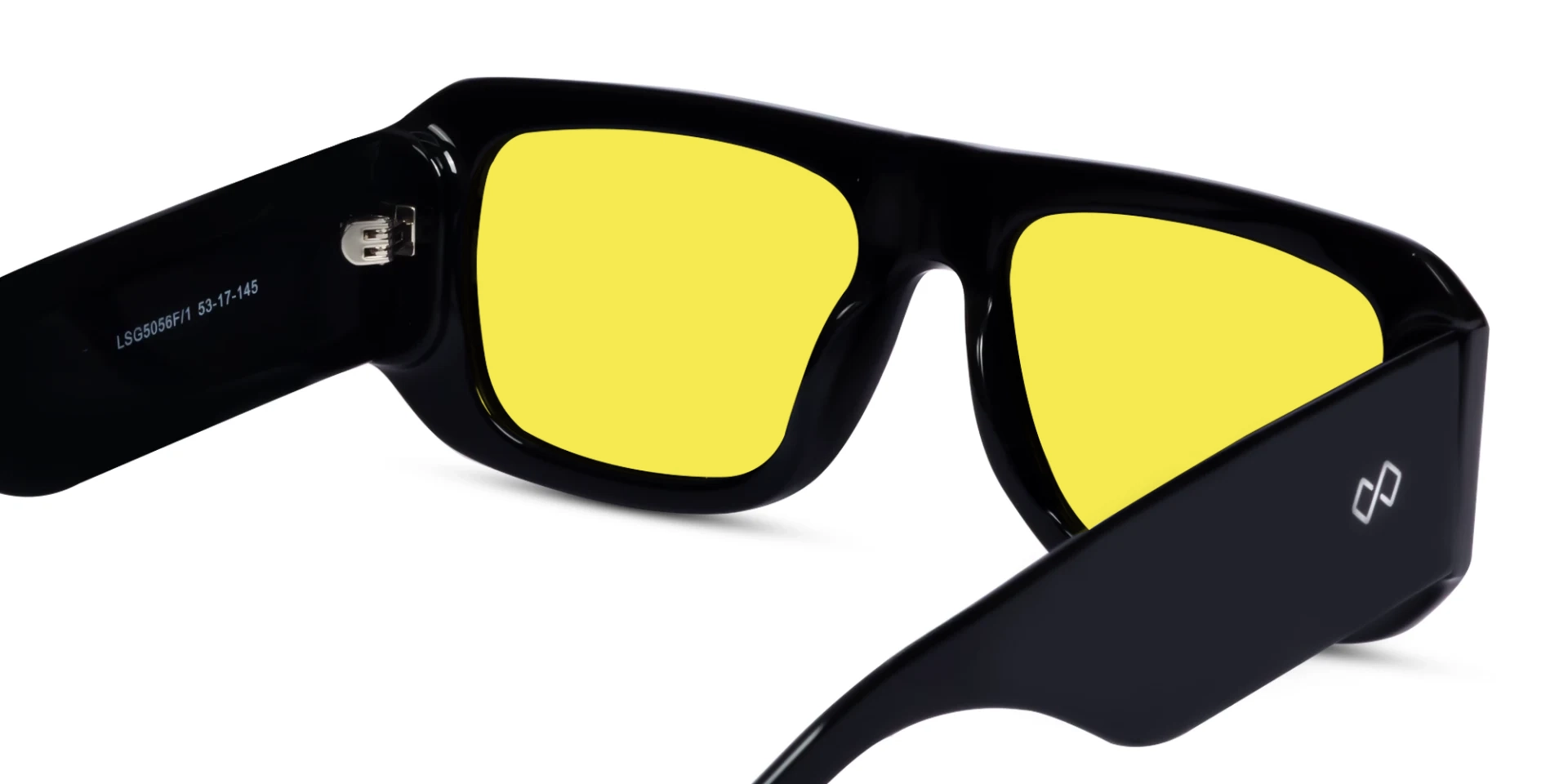 Large Square Yellow Tint Glasses-5