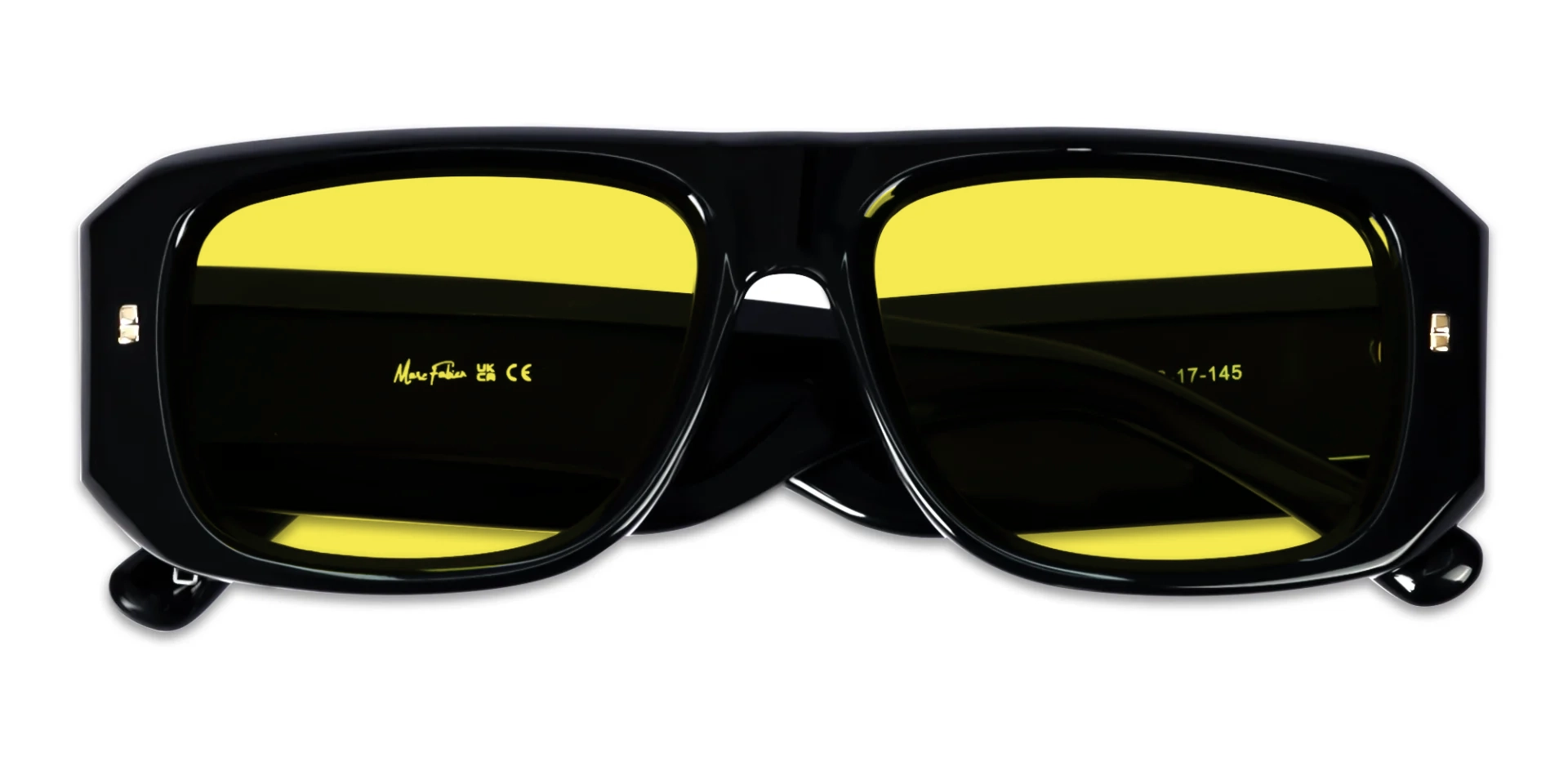 Large Square Yellow Tint Glasses-6