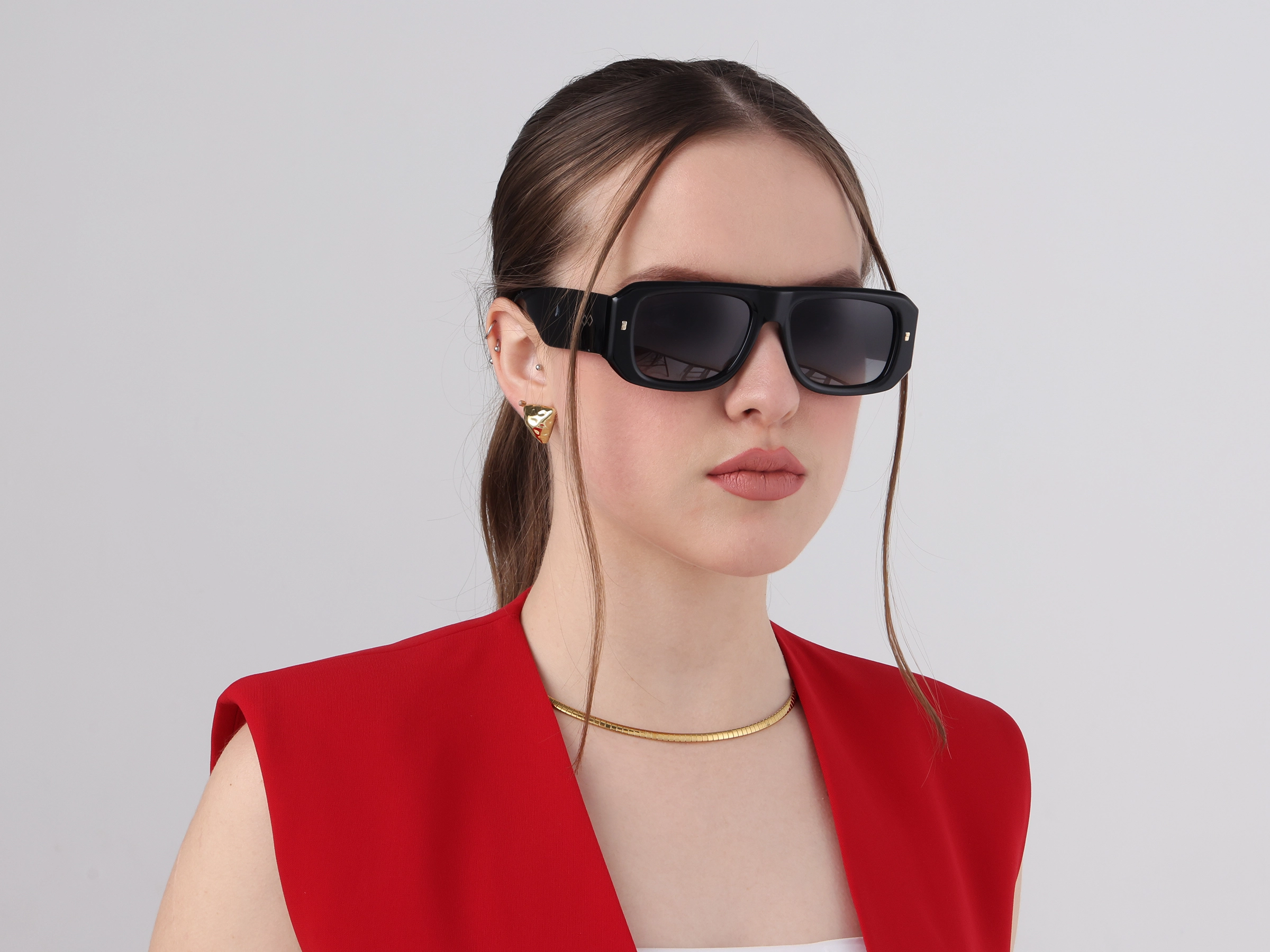 Black Frame With Dark Grey Gradient Sunglasses
