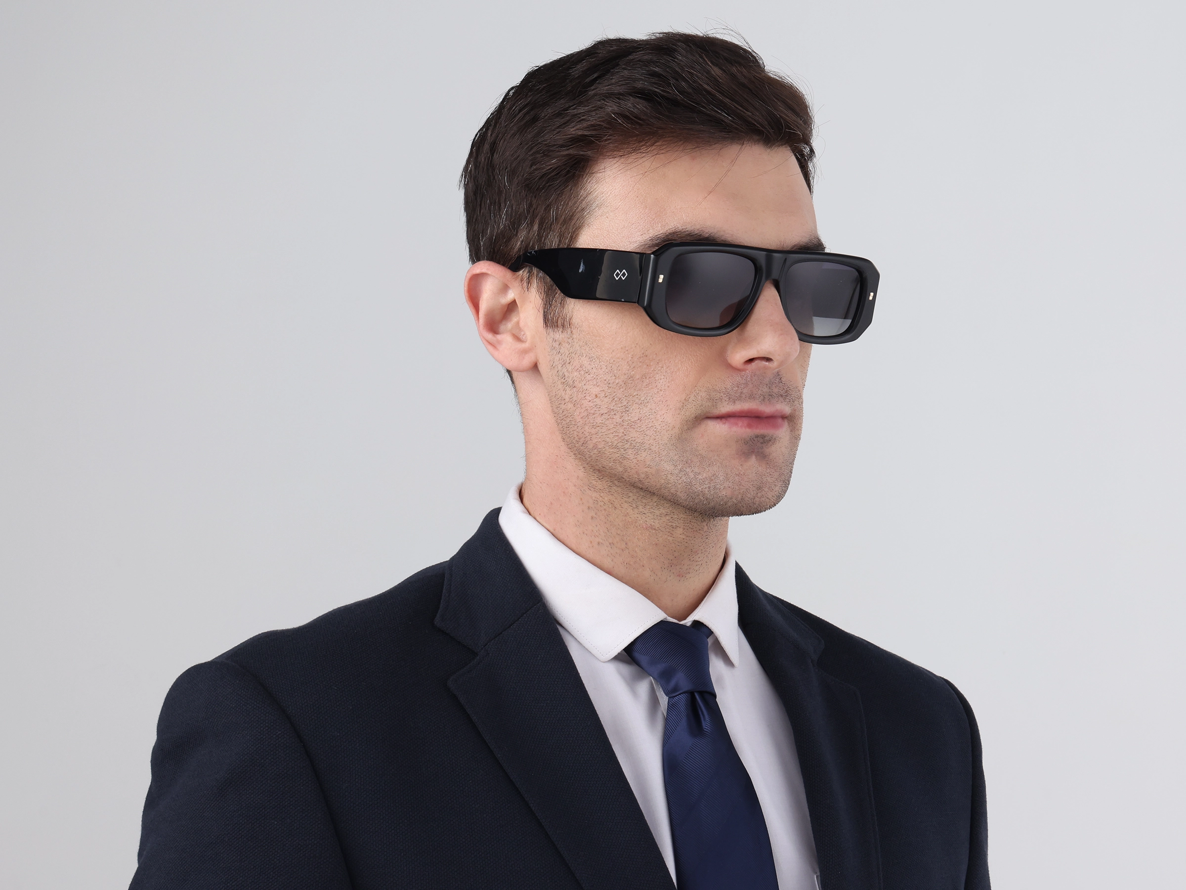 Black Frame With Dark Grey Gradient Sunglasses