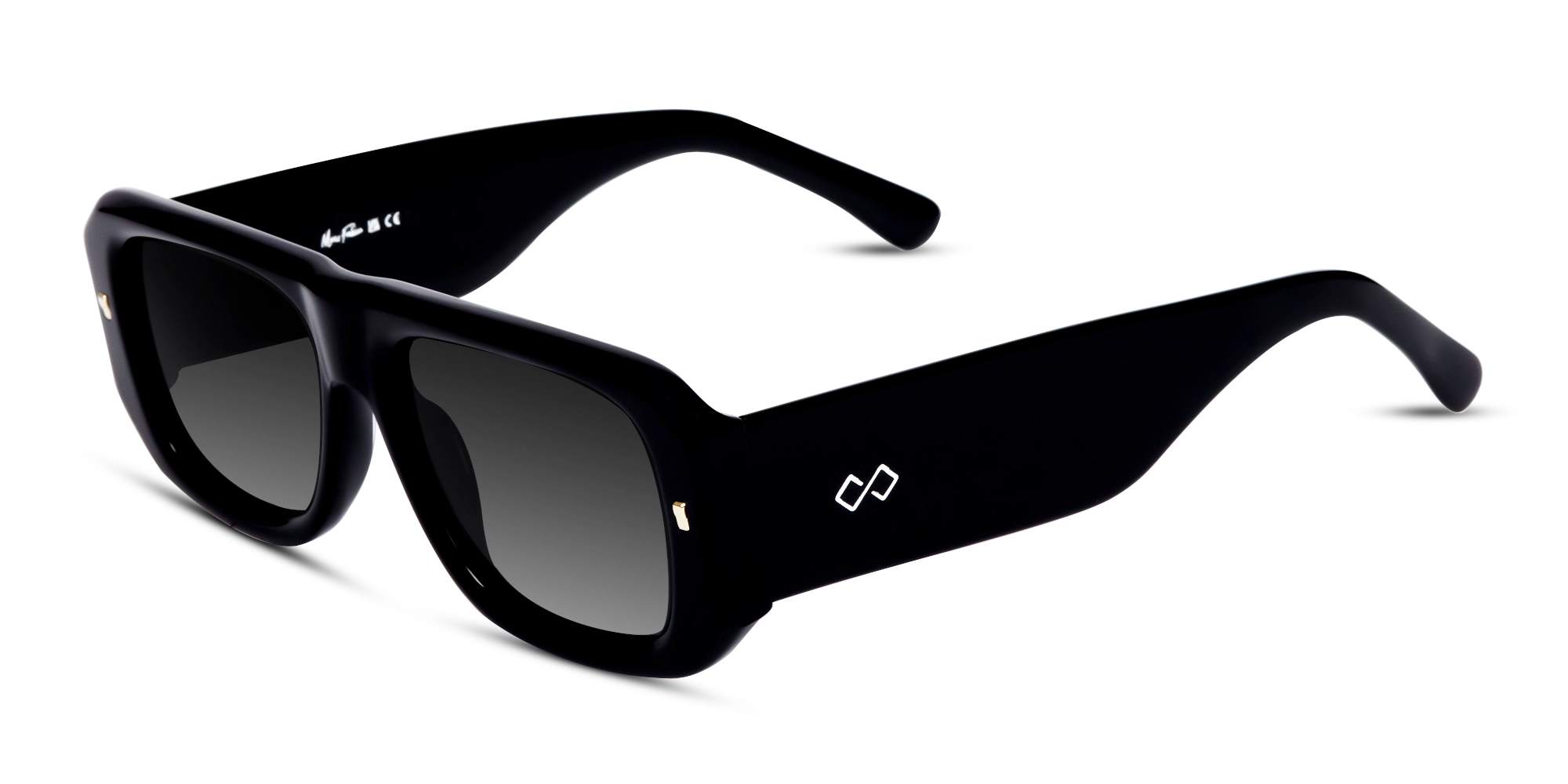 Black Frame With Dark Grey Gradient Sunglasses