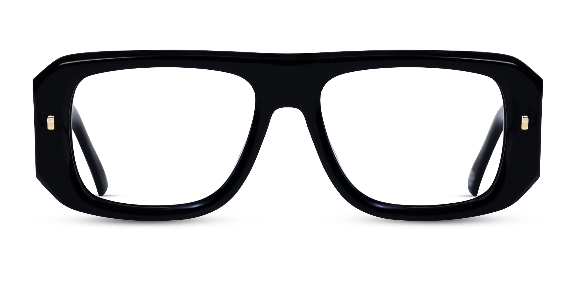 Black Frame Pilot Square Glasses